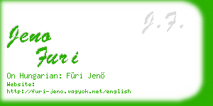 jeno furi business card